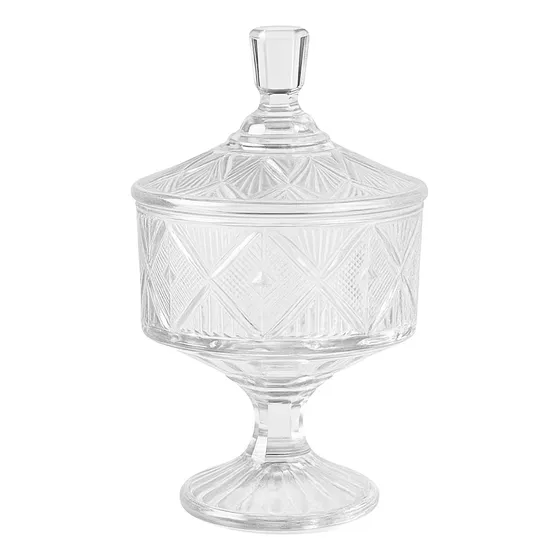 Bomboniere De Vidro Com Tampa 510ml  Porta Balas E Doces