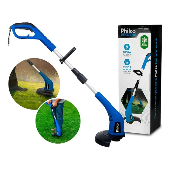 Aparador Cortador De Grama Bipartido Saida De Fio Dupla 1800w Pag-1800 Philco