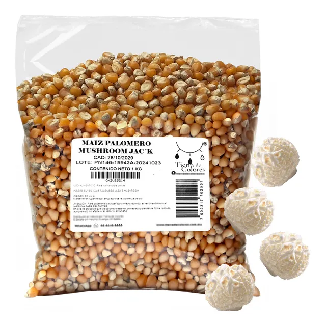 Maiz Palomero Mushroom 1 Kg Palomitas Para Caramelizar