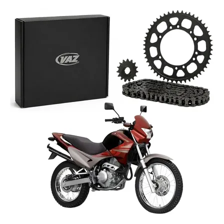 Kit Relação Vaz Falcon Nx400 16/38 Com Retentor + Vel Final