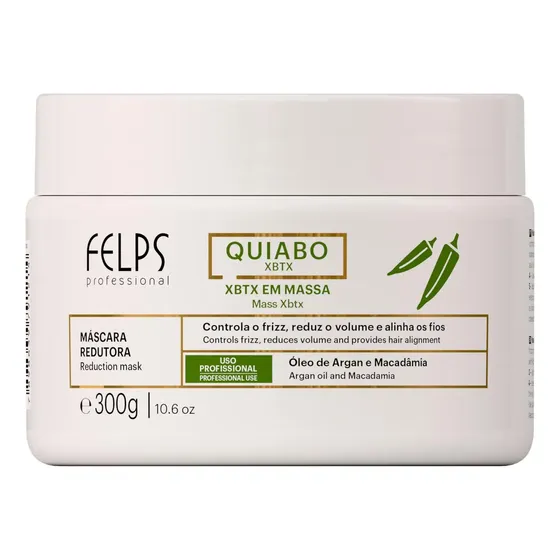 Máscara Redutora Quiabo XBTX Antifrizz Felps Professional - 300g