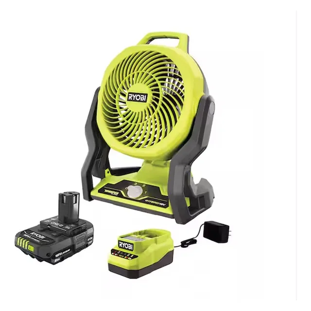 Ryobi Ventilador Inalámbrico Híbrido One+ 18v 7-1/2 Pcl811k Color Verde Lima