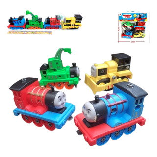 Kit Trem Thomas Monta E Desmonta Por Injeção Com 4 Peças Kit Trem Thomas Monta E Desmonta Por Injeção Com 4 Peças