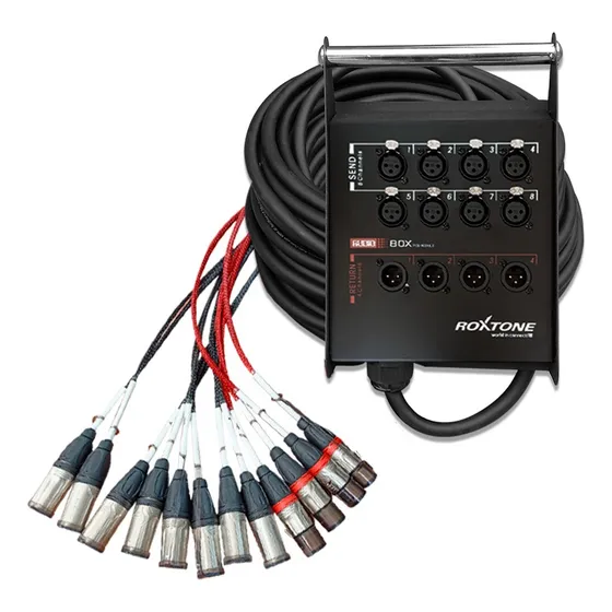 Snake Xlr 8 Canales De Entrada/4 Retornos Roxtone 15 Metros