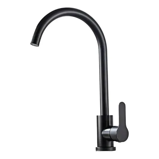Llave Individual P/fregadero - Acero Inox - Negro Mate