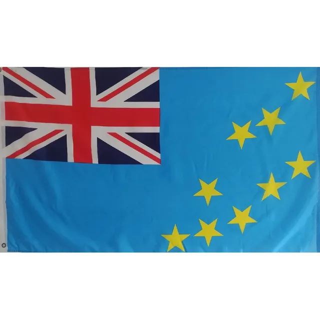 Bandera Tuvalu Doble Faz Tamaño 90cm X 150cm Tela Poliester