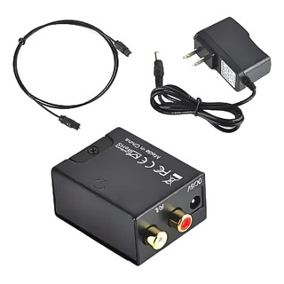 Adaptador Conversor Audio Toslink Optico Analogo Rca + Cable Adaptador Conversor Audio Toslink Optico Analogo Rca + Cable