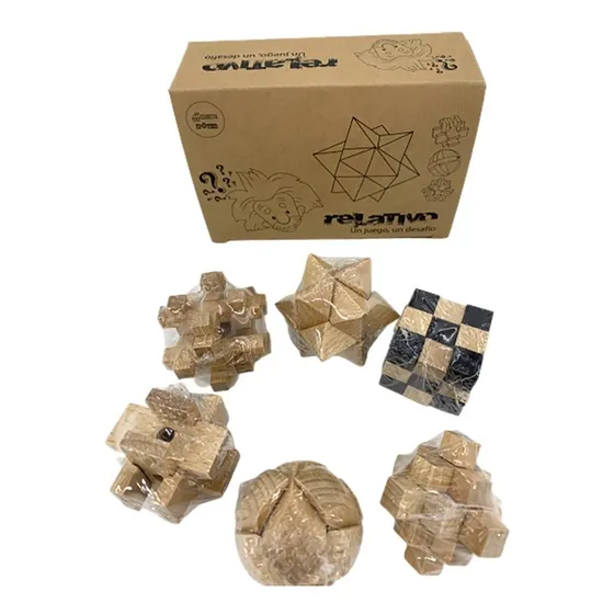 Juego De Ingenio X 6 Unidades Madera Ideal Souvenir Eventos