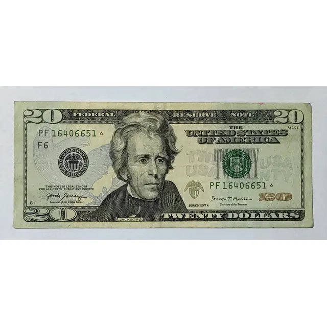Billete 20 Dolares 2017a Reposicion Estados Unidos Vf