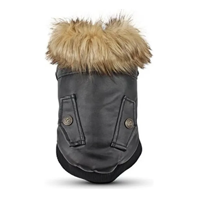 Chamarra Impermeable Lesypet De Cuero Para Perro Abrigo Inve
