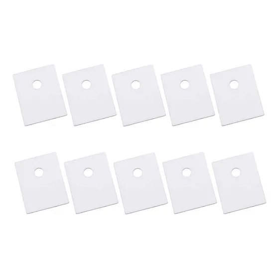 10 Piezas Lámina Cerámica Aislante Mica Blanco To-3p