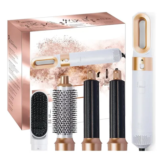 Kit 5 En 1 Secador De Cabello,pelo Voluminizador Y Ondulador