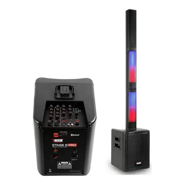 Parlante Novik Neo Stage 8 Pro portátil con bluetooth negro 220V