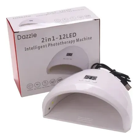 Lampara Uv De Secado Uñas Led 2 En 1 Profesional Dazzel