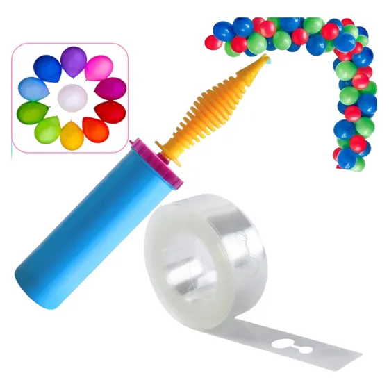Kit Tira Suport Arco Desconstruído 5 Mts+bomba Encher Bexiga
