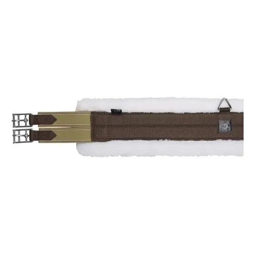 Cincha Larga Forro Polar Para Caballo Color Marron Blanco 50