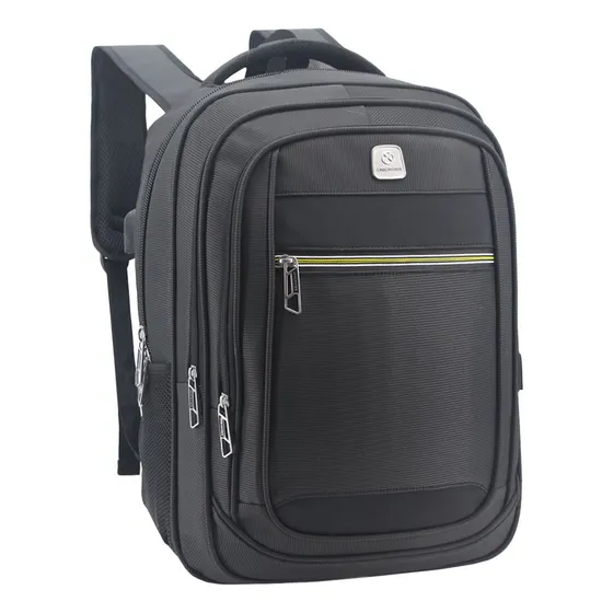 Mochila Porta Notebook Con Usb De Viaje Ejecutiva Unicross 62.3785 Reforzada Urbana Color Negro