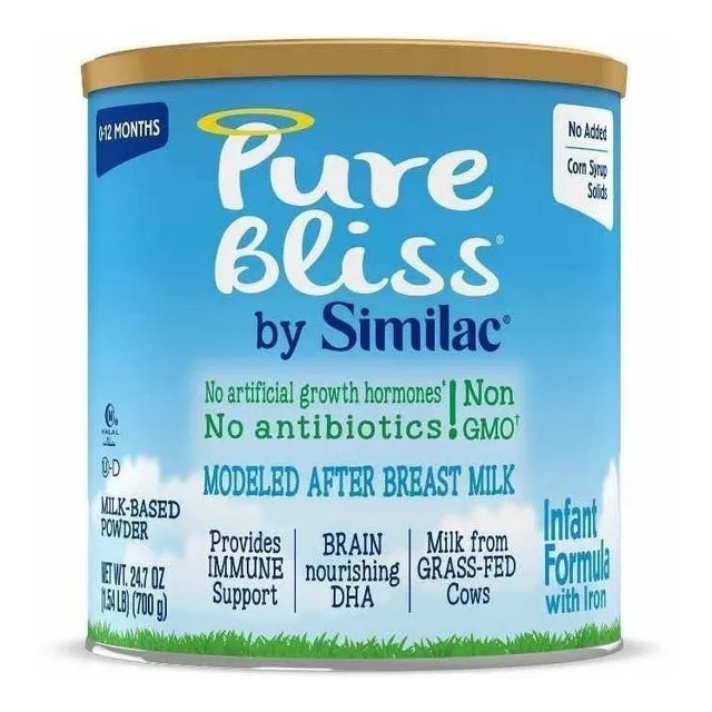 Leche de fórmula en polvo Abbott Similac Pure Bliss en lata de 1 de 700g - 0 a 12 meses