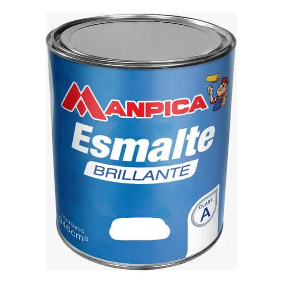 Pintura Aceite Esmalte Manpica Brillante Clase A 1/4 Galon