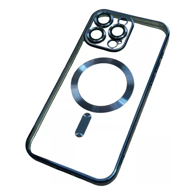 Funda Para iPhone 16 Pro Max Metalizada Magsafe Cubre Camara