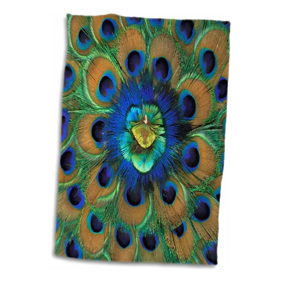 Patron Pluma Pavo Real Natural 15 X 22