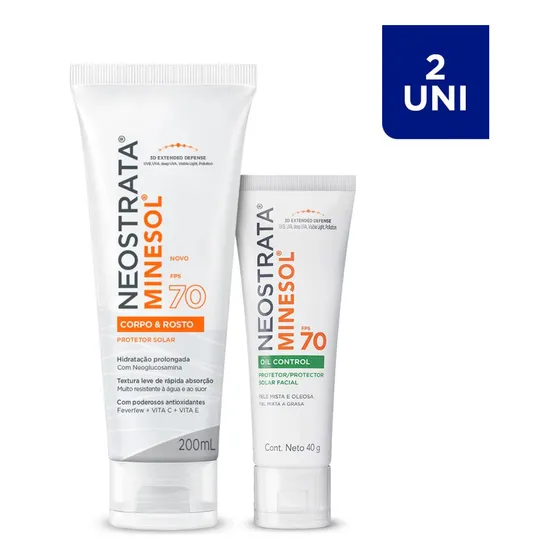 Kit Neostrata Minesol Oil Control + Corpo E Rosto Fps70