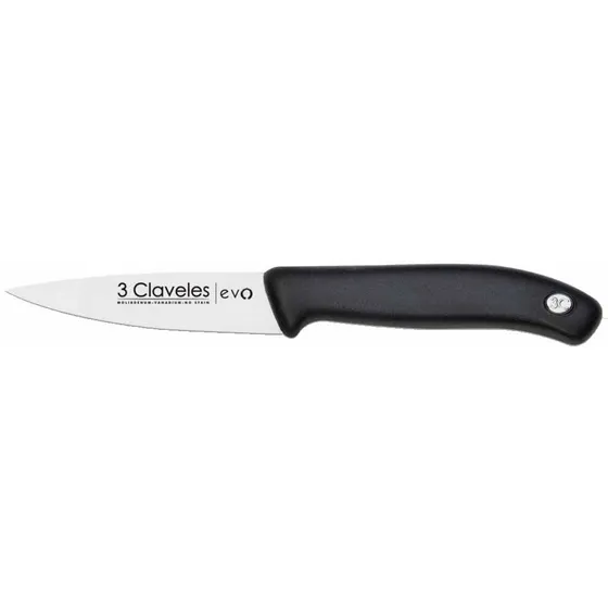 Cuchillo Para Verduras 3 Claveles De 9 Cms Evo 1351 Color Negro