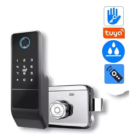 Fechadura App Biometria Wifi Portão Externa Maçaneta Digital