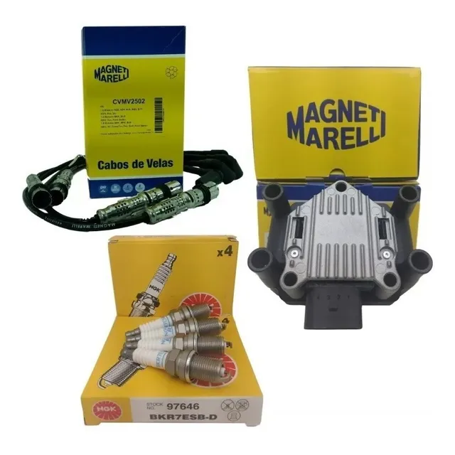 Kit Bobina Cabo E Vela Crossfox 1.6 8v Flex 2005/2008 Orig.