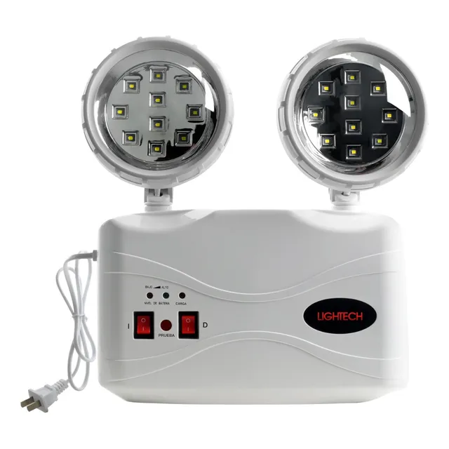 Lámpara De Emergencia Led 2x2w Luz Fría - Lightech