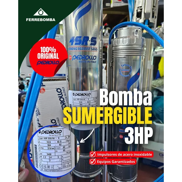 Bomba D Agua Sumergible Pedrollo 3hp Monofasica 220v