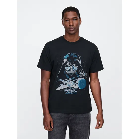 Polera Hombre Gap Star Wars Manga Corta Negro