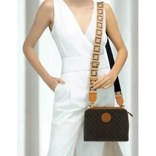 Bolsa Bella Luz Da Lua Cor Monograma 10006111 Executiva Liso Ouro Bege