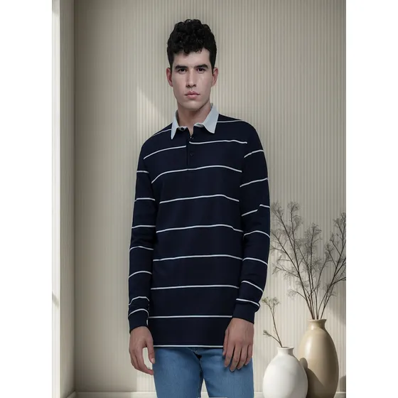 Buzo Para Hombre Marca Ostu Color Azul En Algodón #6006
