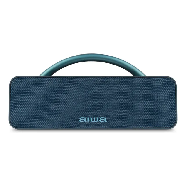 Bocina Aiwa Boombox AWS80BTU portátil con bluetooth waterproof azul 127V