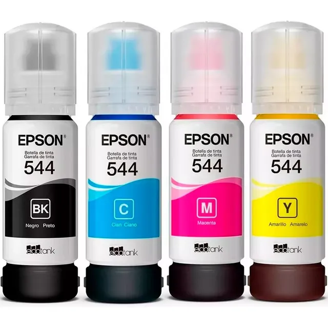 Kit de recarga de tinta Epson 544 para L1110/L3110/L3150/L3160