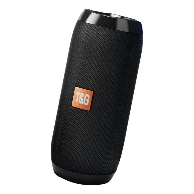 Bocina Bluetooth Portátil 5.3 Altavoz Inalámbrico Con Sonido AUX Micro USB Radio FM TF Color Negro T&G TG117