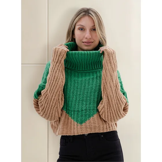Sweater Poleron Uprah Tais Mujer Lana Frizada Talle Único