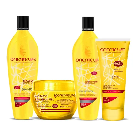 Combo Banana E Mel Home Care 4 Itens Oriente Life