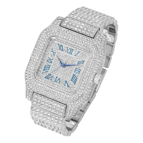 Charles Raymond Blinged Out Biggie Square Iced Hip Hop Que