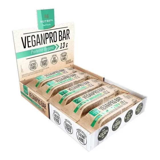 Veganpro Bar 40g Baunilha Cx C/ 10und Nutrify
