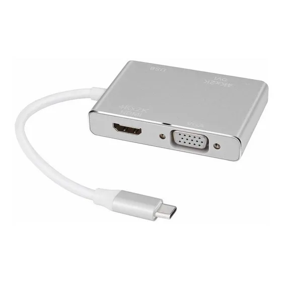 62mktr Usb Tipo-c Hdmi Dvi Vga 3 0 Adaptador 1 4 Hub
