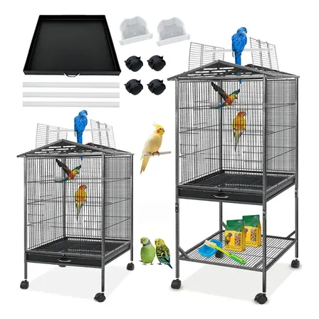 Viveiro Supremo Para Calopsita Papagaio Ringneck Aves Mansas Preto