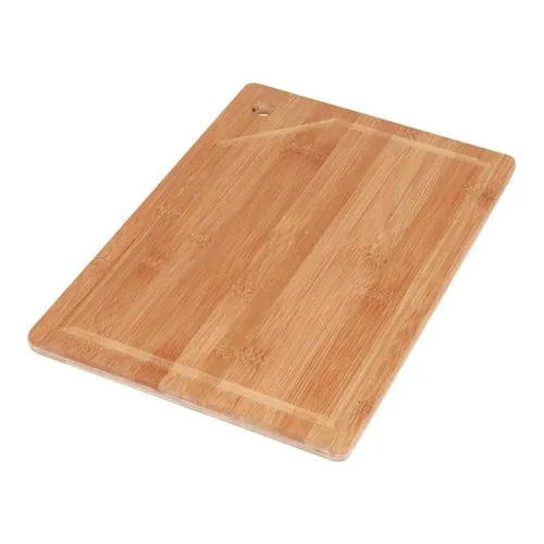 Tabla de cortar carne, 35 x 25 cm, madera maciza de bambú marrón