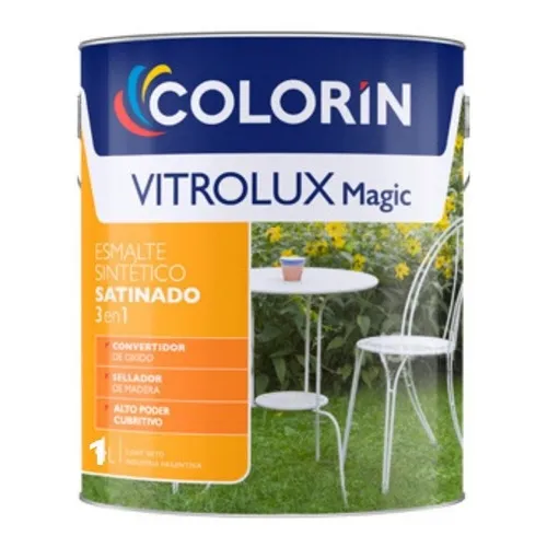 Colorín esmalte sintético vitrolux satin color negro 1l