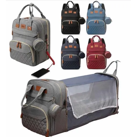 Pañalera Bolso Morral Cuna Cambiador