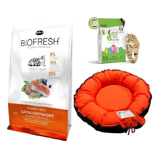 Biofresh Super Premium Gato Castrado 7.5 Kg Con Camita