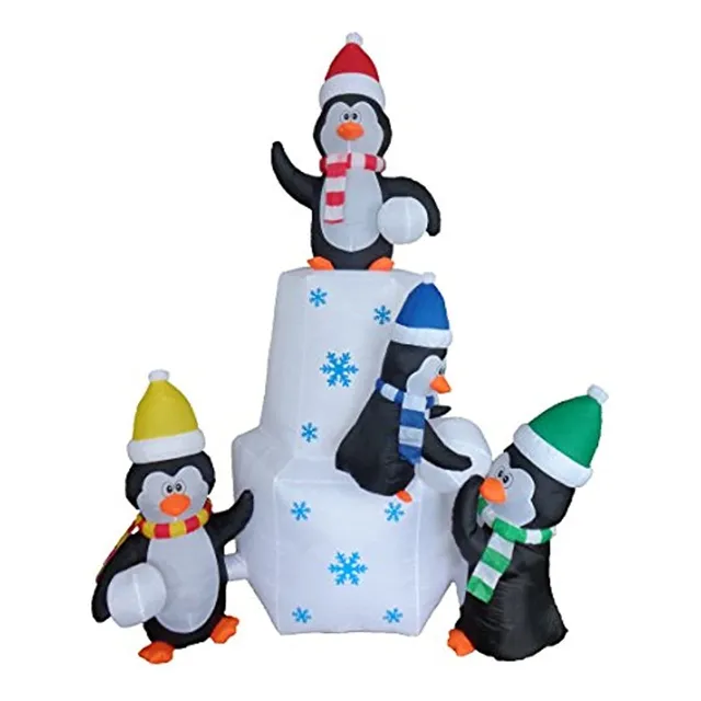 Inflables Pingüinos Hinchables De Navidad, Iluminación Led