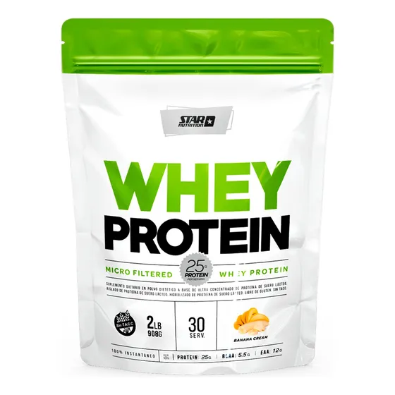 Star Nutrition Whey Protein Suplemento Banana X 908gr 3c