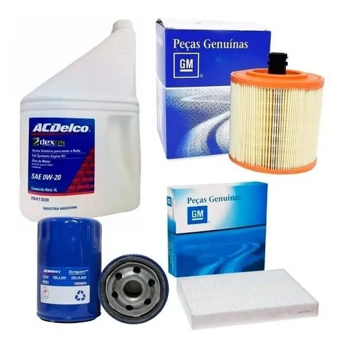 Kit Filtros Cruze 1.4 Turbo + Bidon Aceite Acdelco 0w20 Chev